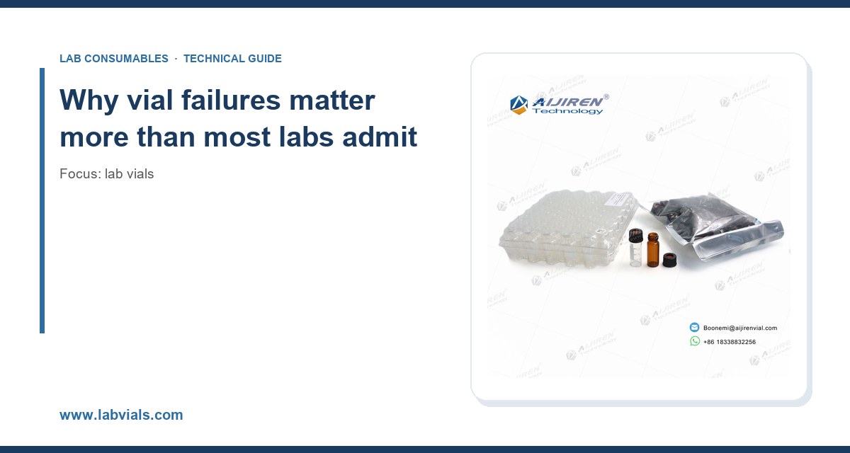 Why vial failures matter more than most labs admit