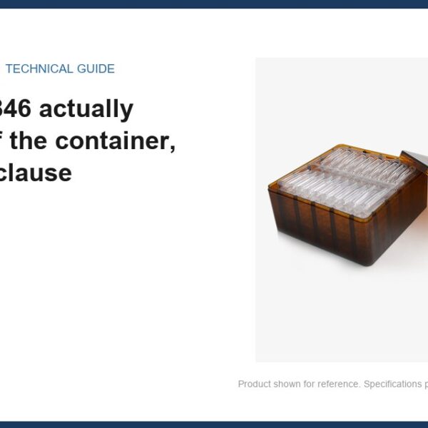 hplc vial with capWhat SW-846 actually requires of the container, clause by clause