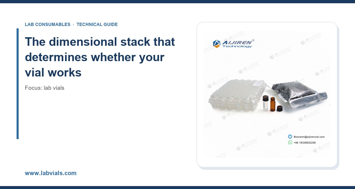 The dimensional stack that determines whether your vial works